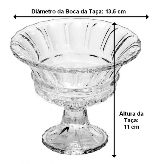 Taça Sobremesa 13,5 cm por 11 cm Athena Cristal Ecológico Wolff